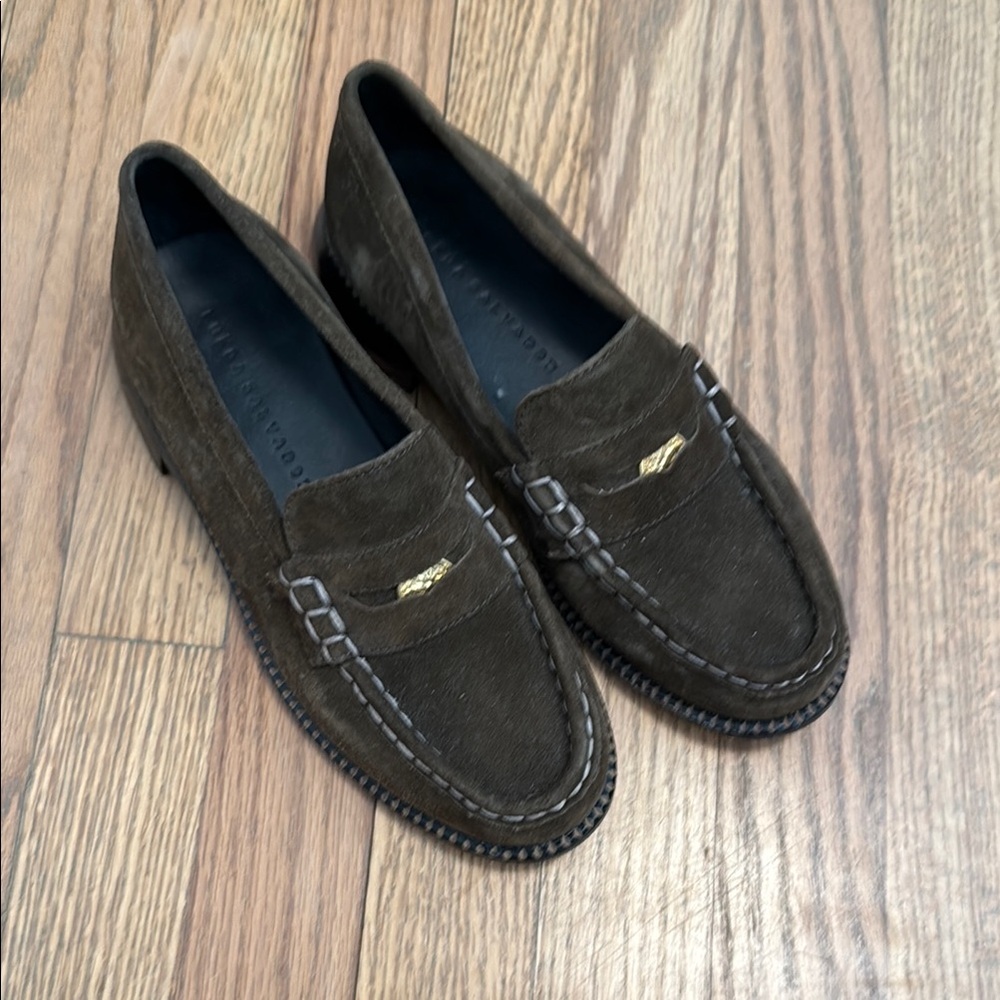 Freda Salvador Elba Brown Suede Loafers size 7